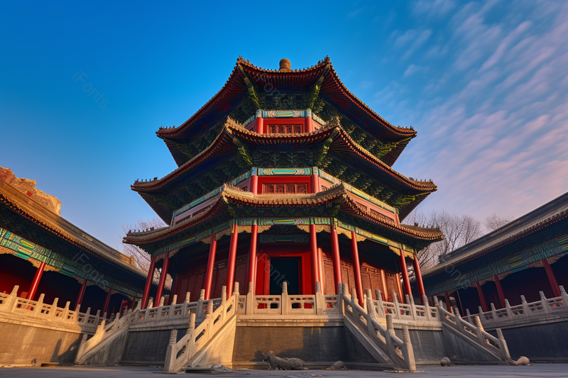 清晰的摄影图高清的图片蓝天古楼雕花传统古建筑,高清,摄影图,摄影图片,图片大全,摄影图免费下载